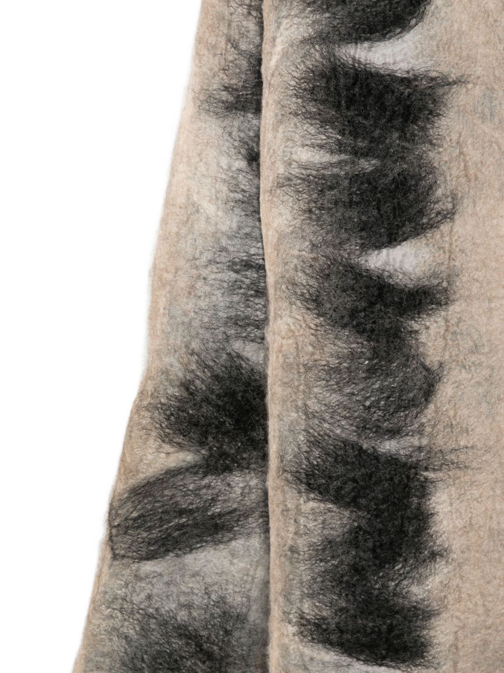 Silvana Manetti Grey Jagged-Edge Scarf.