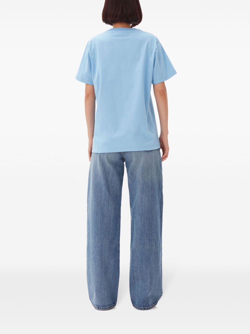 Ganni GANNI T-shirts and Polos Clear Blue