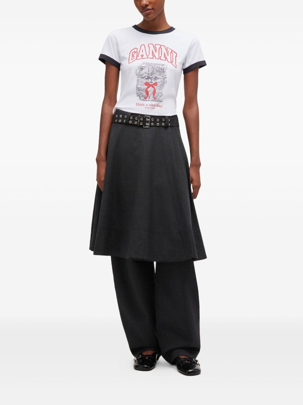 Ganni GANNI T-shirts and Polos White