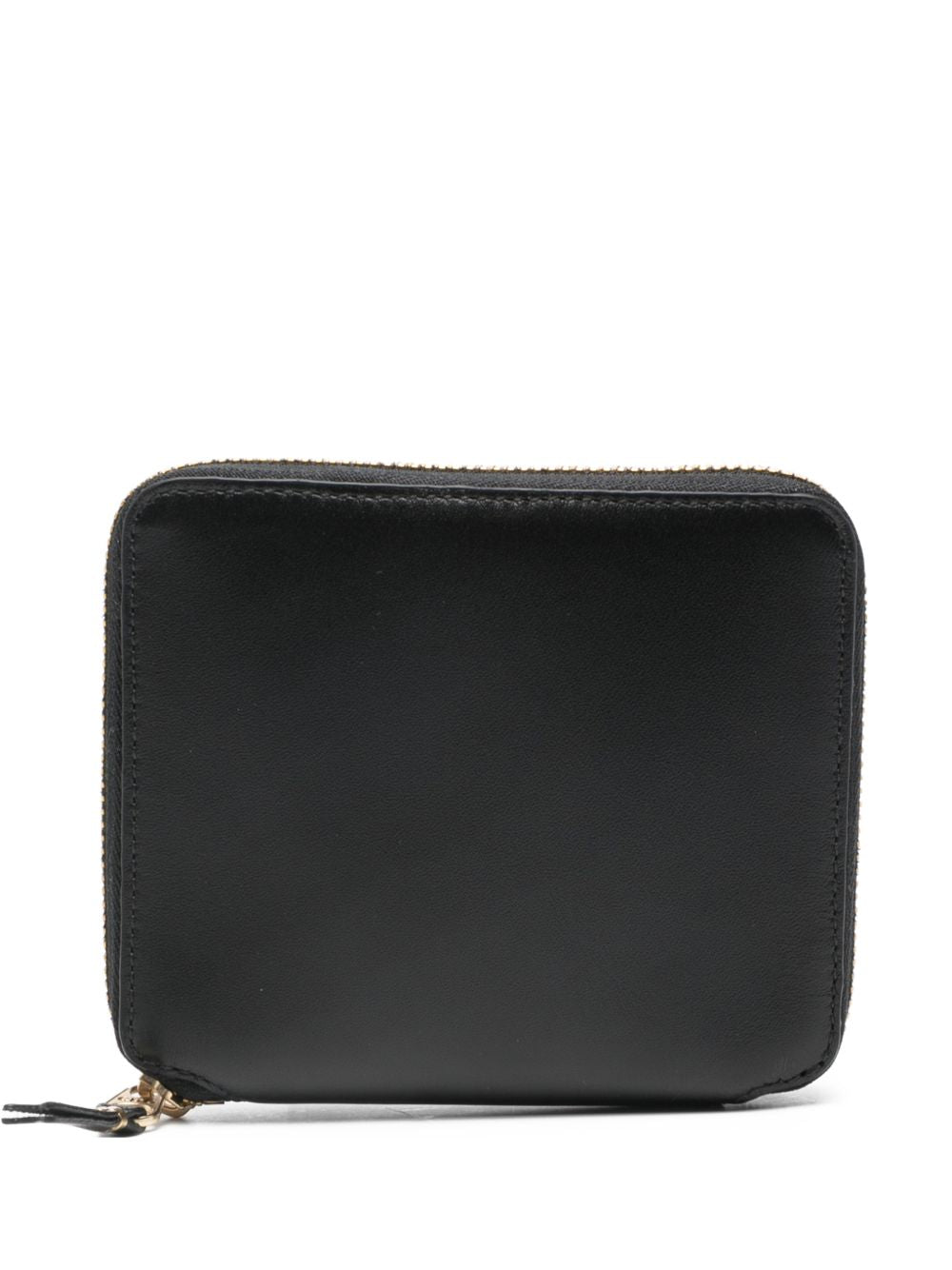 Comme Des Garcons Comme Des Garçons Sa2100 Black Leather Square Zip-Around Wallet.