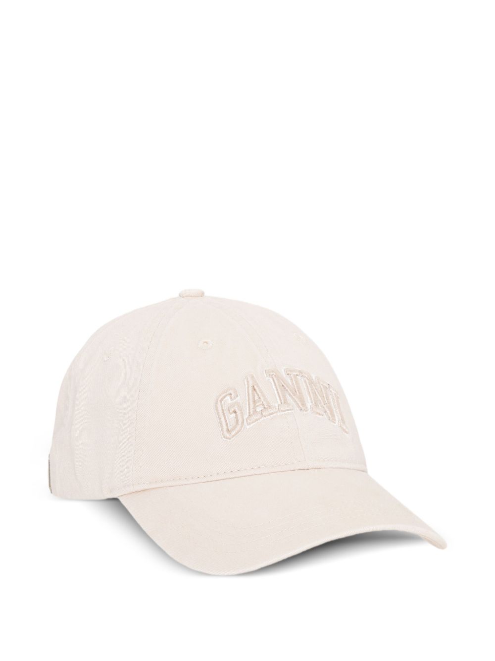 Ganni Ivory Canvas Cap