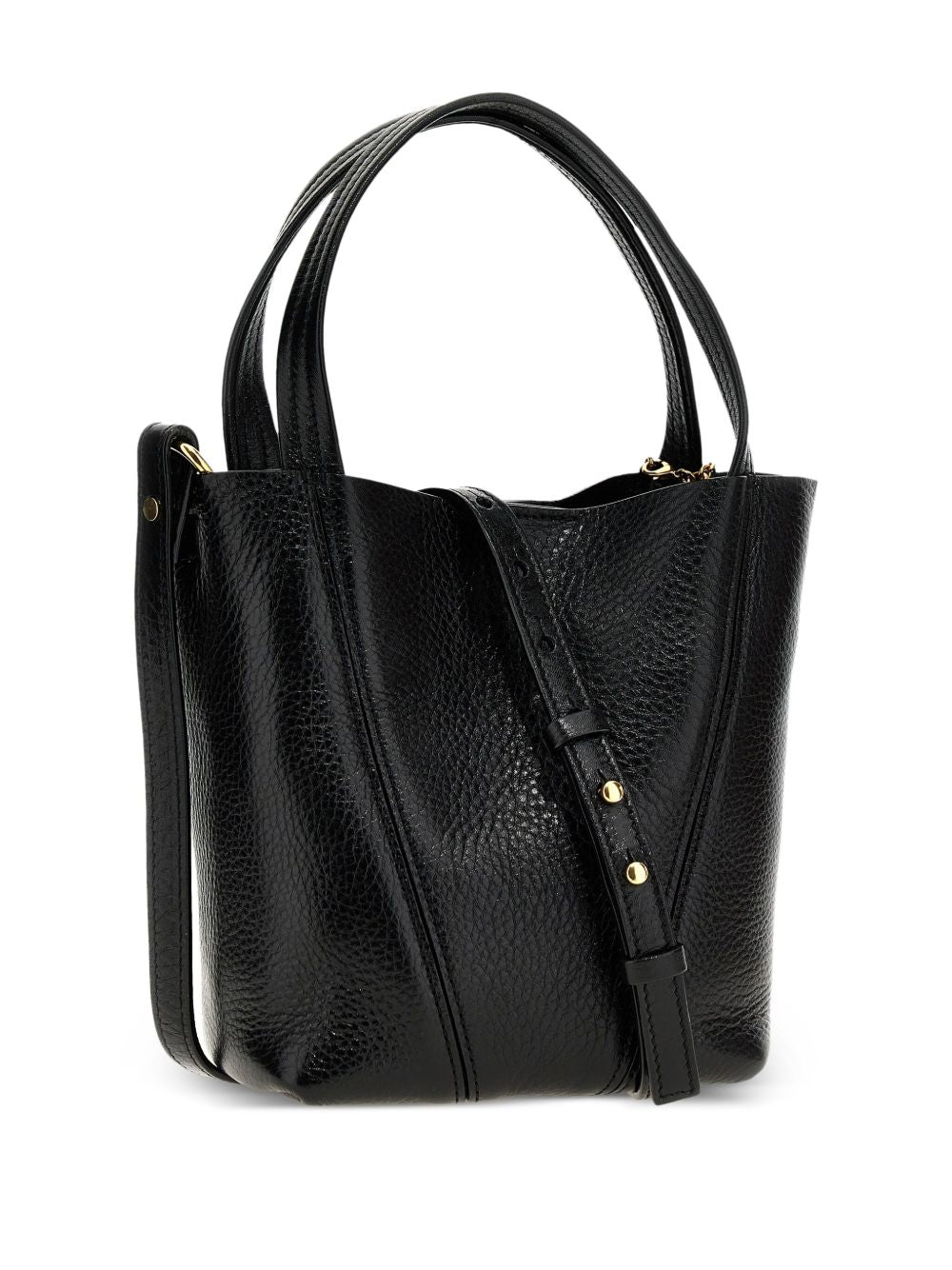 Chloé Spin Small Tote Bag In Grained Leather