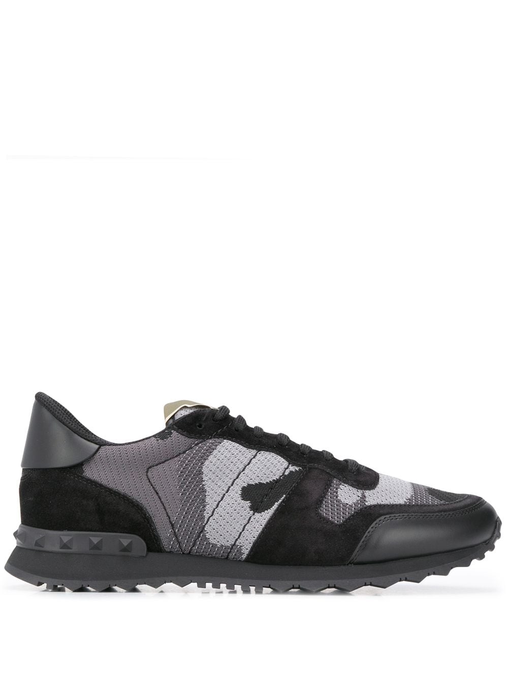 Valentino Garavani Rockrunner Camouflage Sneaker In Fabric-Mesh