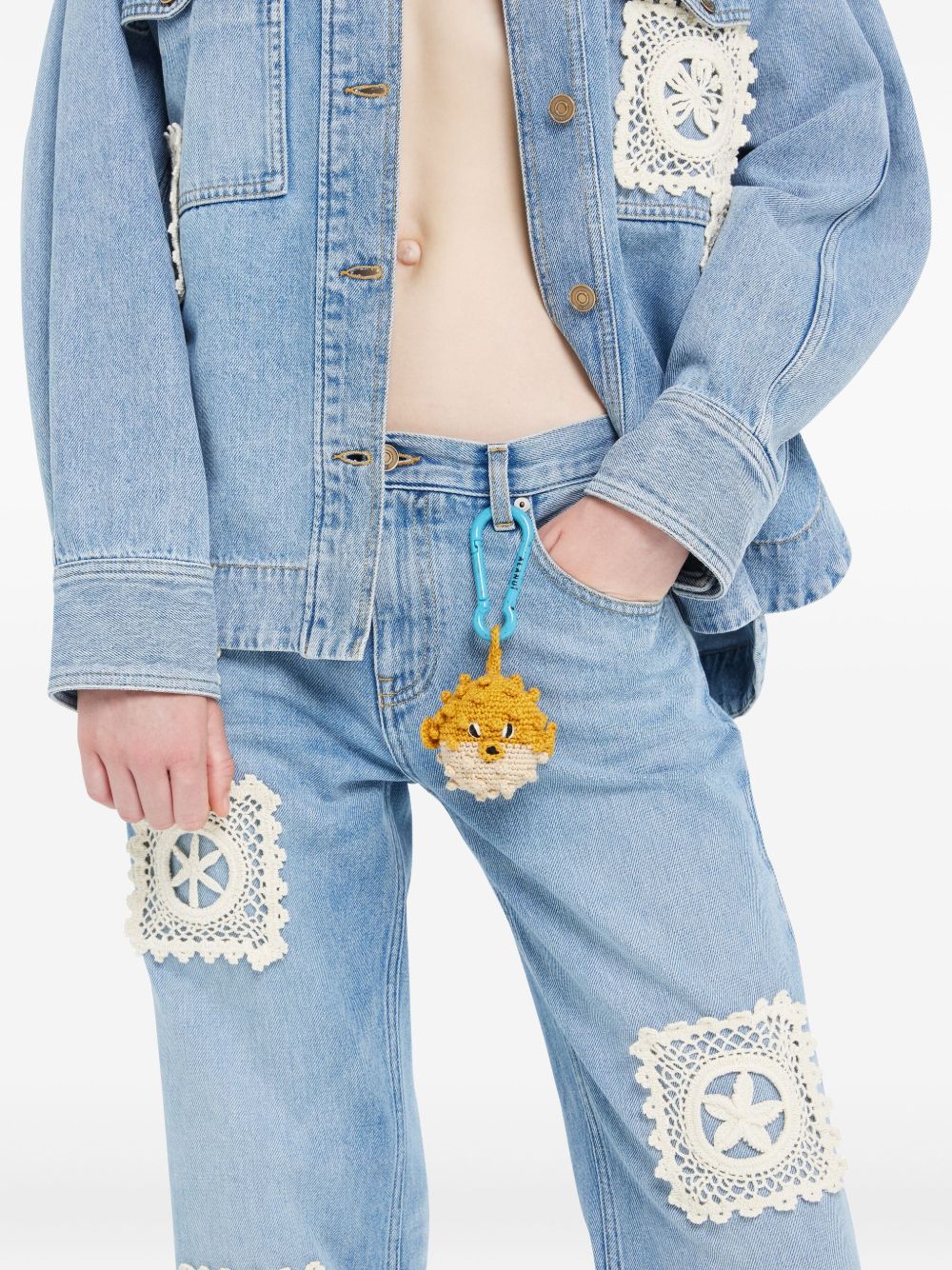 Alanui Handmade Puffer Fish Crochet Key Holder