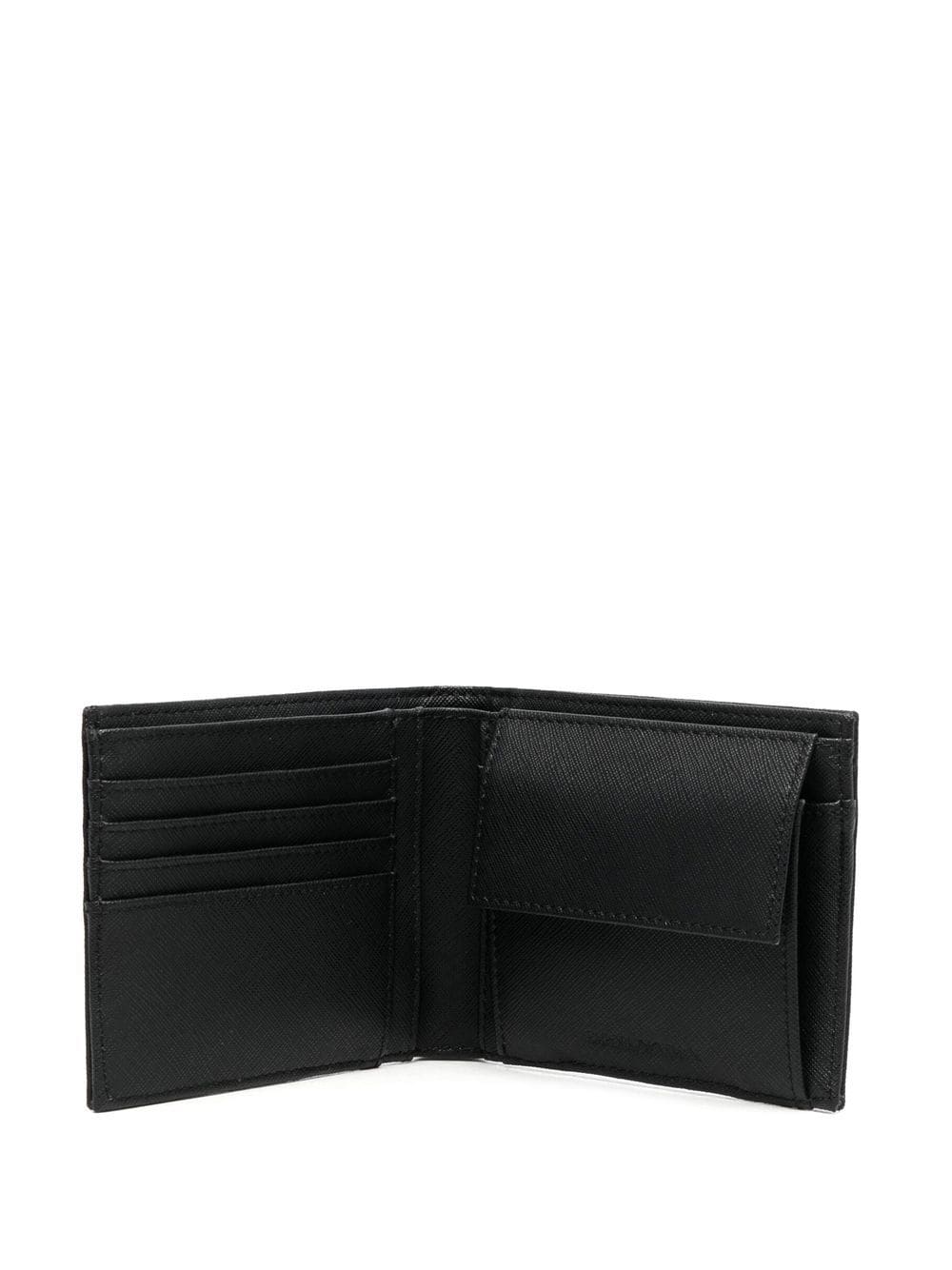 Emporio Armani Tumbled Leather Wallet With Coin Pocket