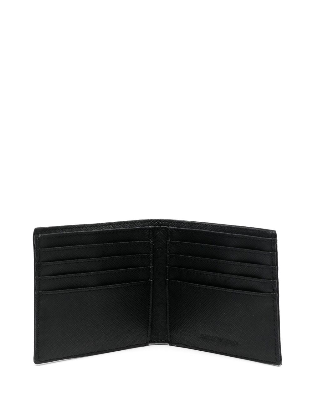 Emporio Armani Saffiano Leather Wallet With Asv Eagle Plaque