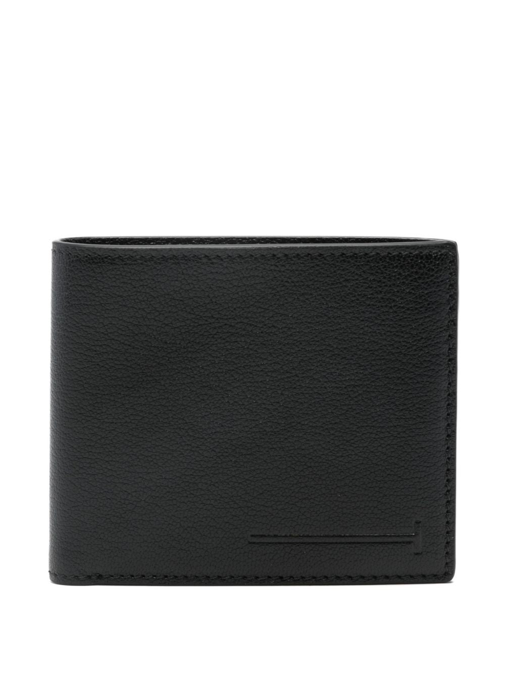 Tom Ford Classic Bifold Wallet In Soft Grain Leather With Extended T Line