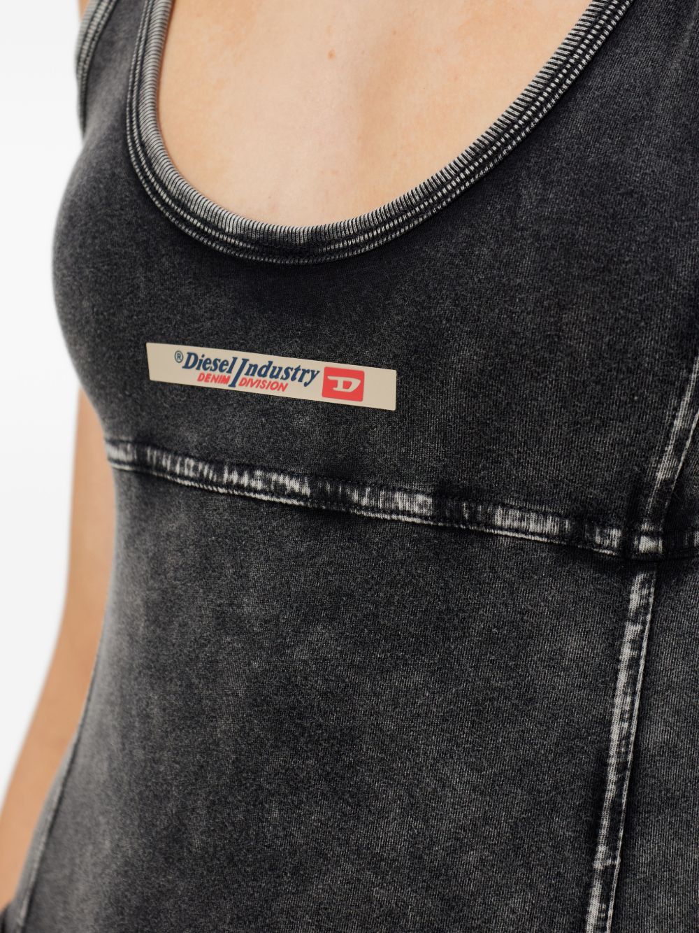 Diesel Phoebe-Dnm logo-appliqué bodysuit
