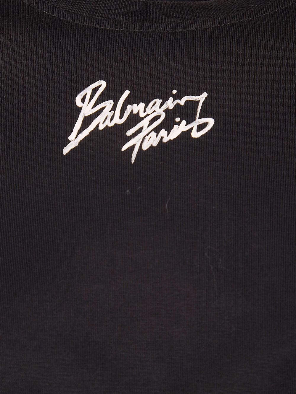 Balmain Logo cotton cropped t-shirt