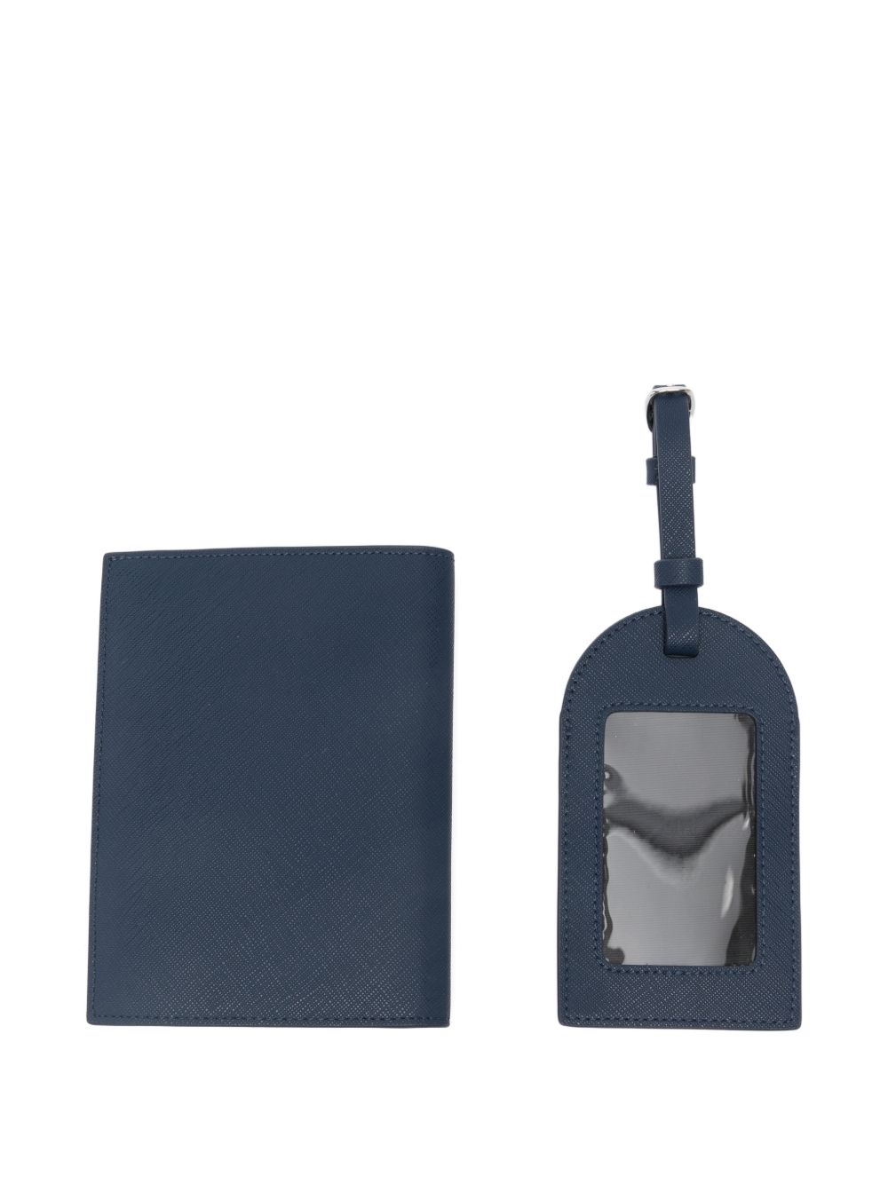 Emporio Armani Asv Recycled Saffiano Leather Passport Holder And Tag Gift Box