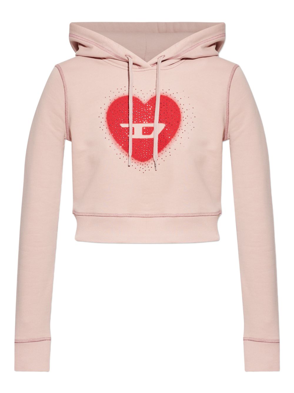 Diesel Heart cotton hoodie