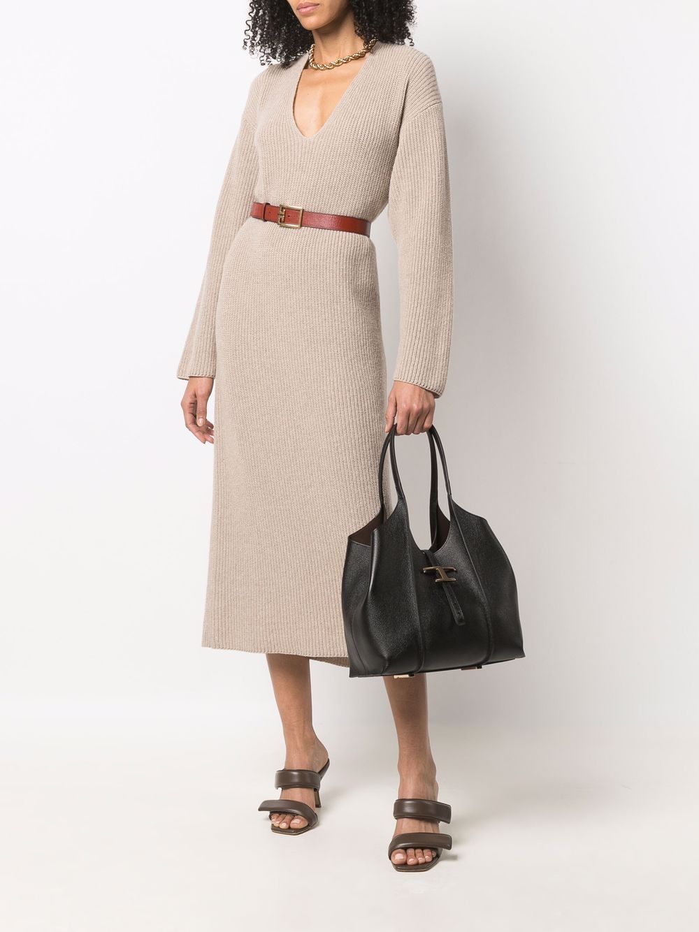 Tod'S T Timeless Small Leather Shopping Bag