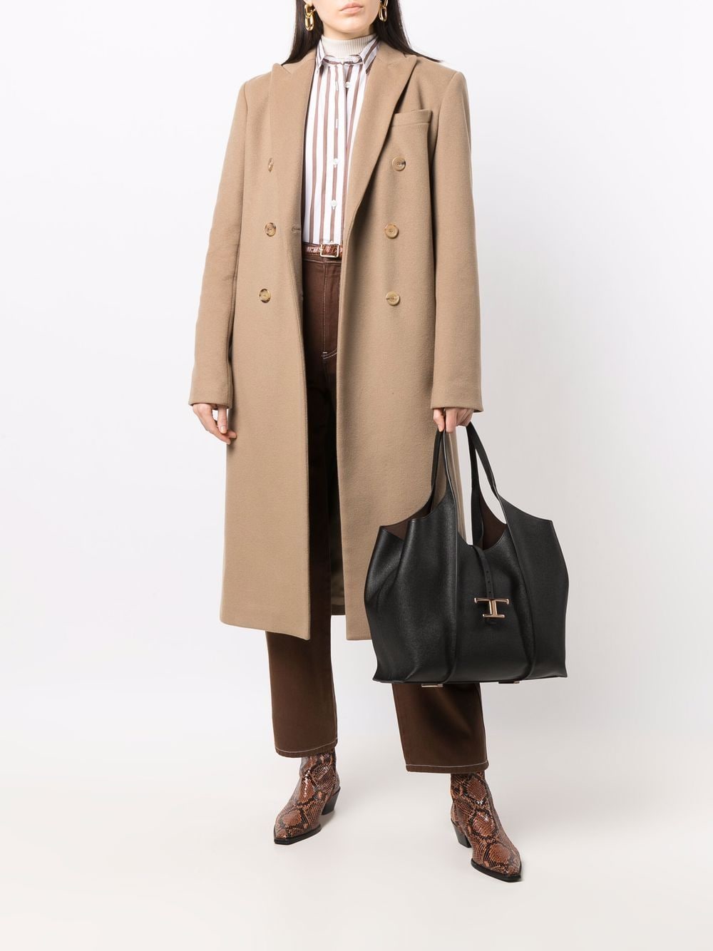 Tod'S T Timeless Shopping Bag In Leather Medium