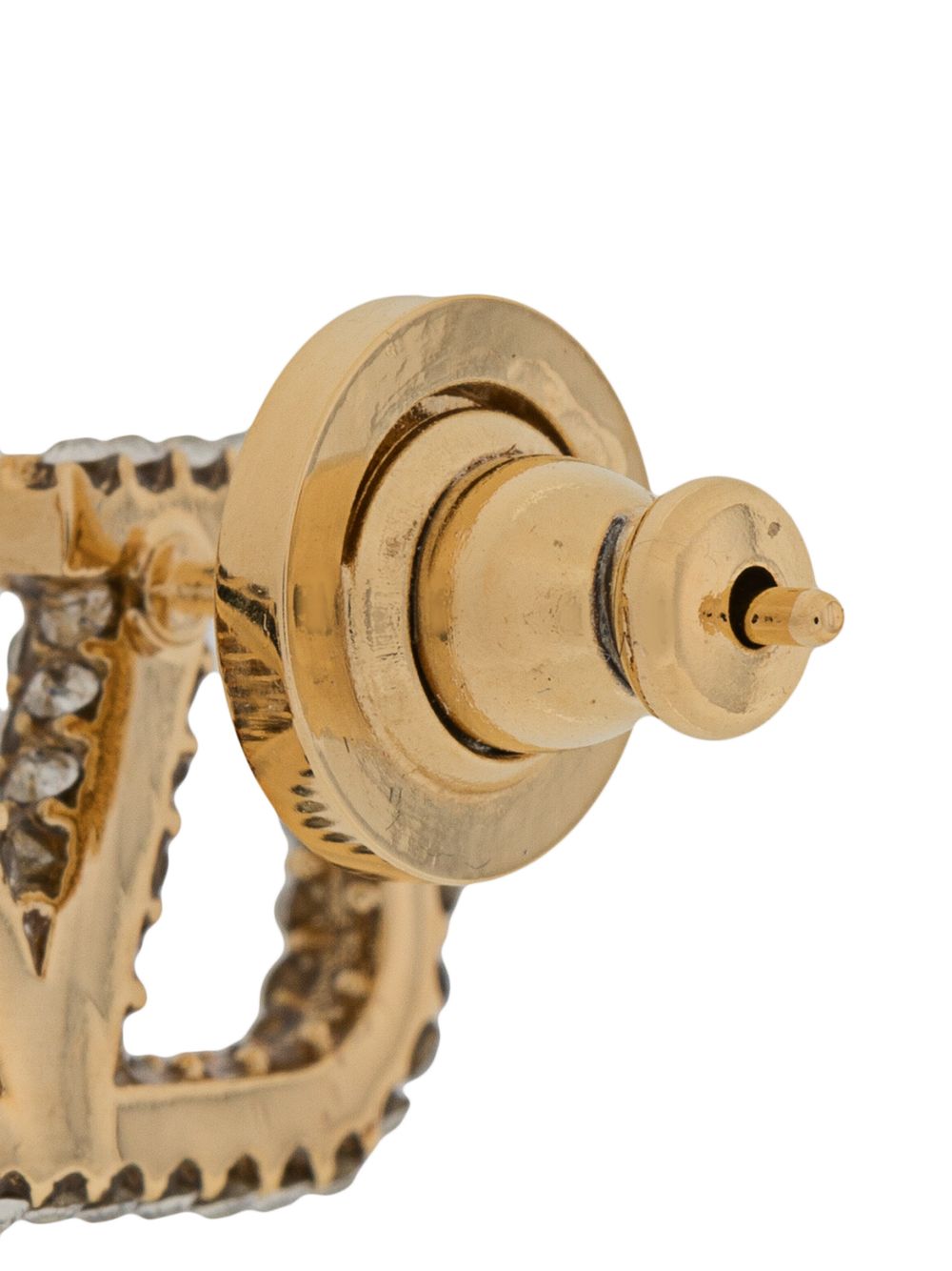 Valentino Garavani-Vlogo Signature Earrings In Metal And Swarovski® Crystals