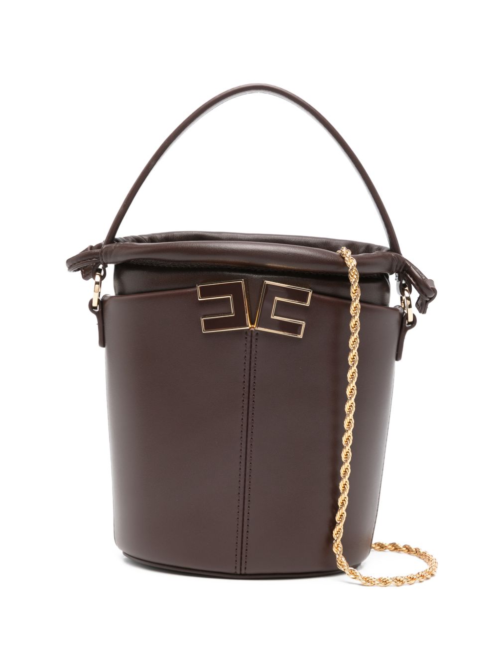 Elisabetta Franchi Bucket Bag With Logo Detail