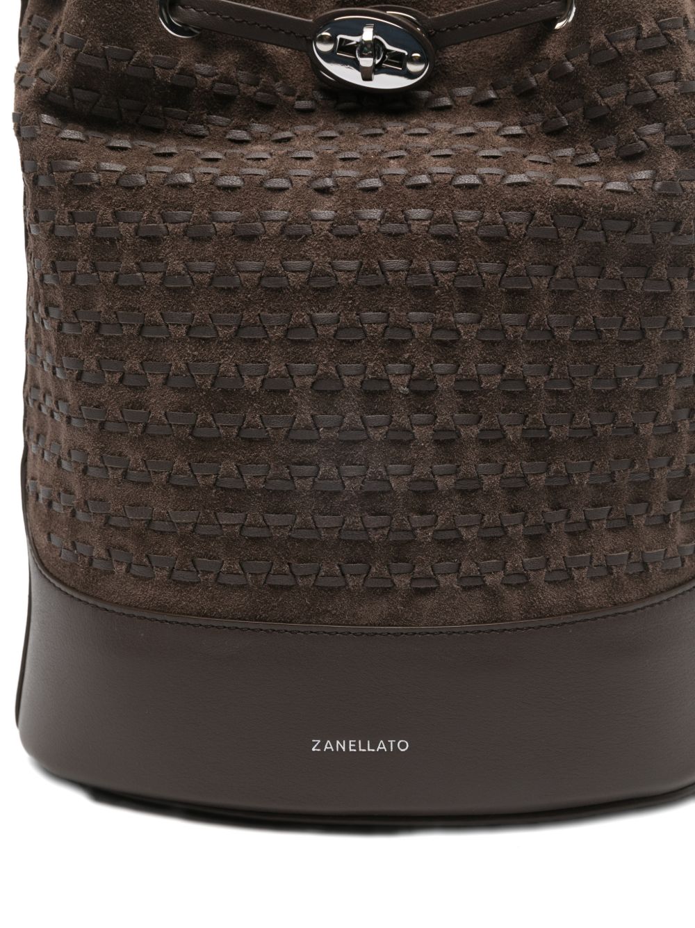 Zanellato Monda'® Small Bag In Musiva Suede Brown Nougat