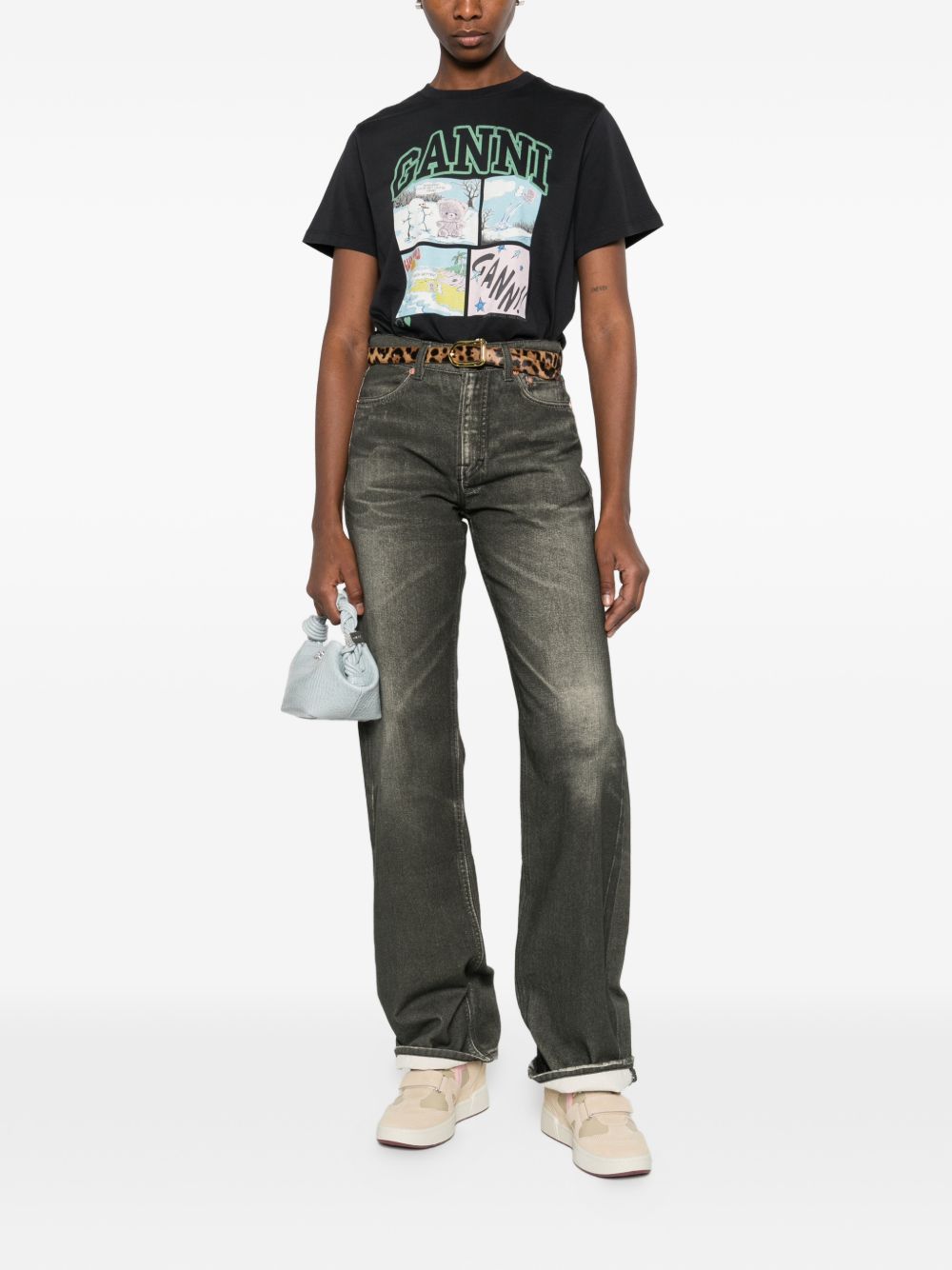 GANNI T-shirts and Polos Black