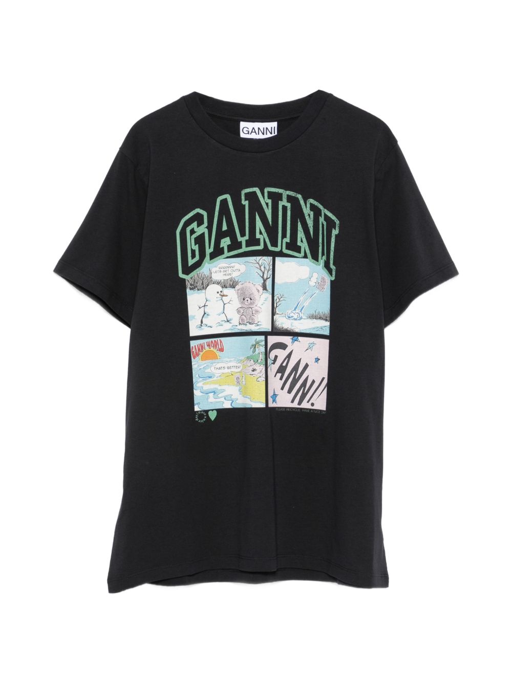 GANNI T-shirts and Polos Black