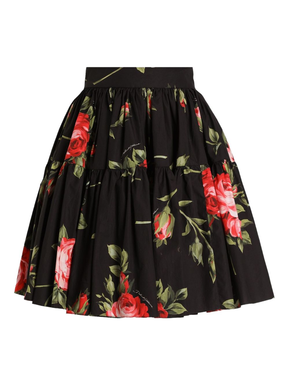 Dolce & Gabbana-bouquet rose mini skirt