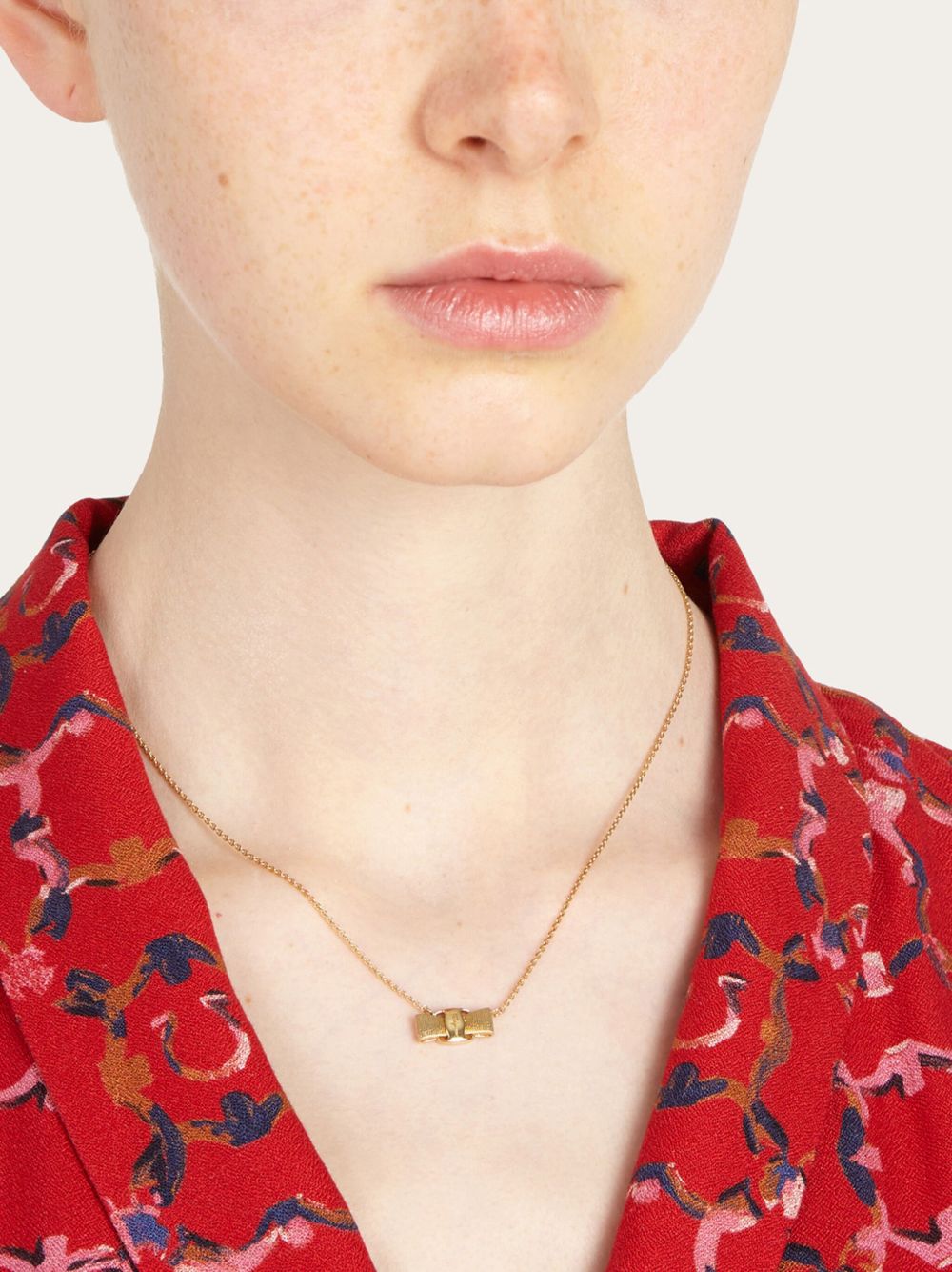 Ferragamo Vara Bow Pendant Necklace
