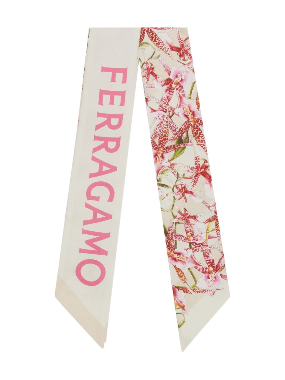 Ferragamo Floral Bloom Print Silk Bandeau