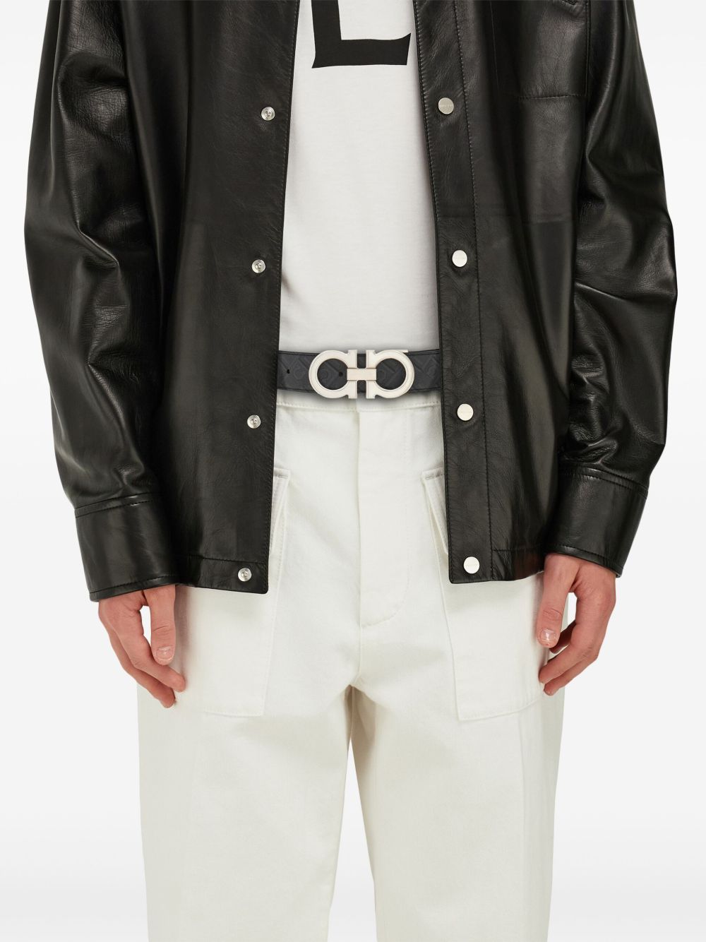 Ferragamo Reversible And Adjustable Gancini Belt