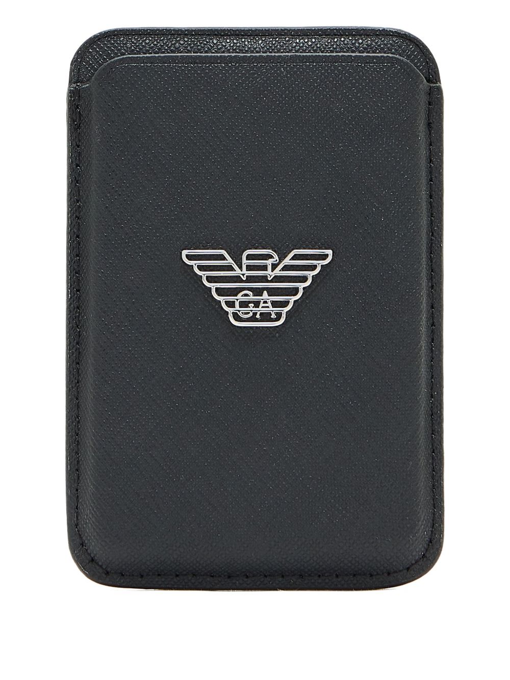 Emporio Armani Asv Regenerated Saffiano Magnetic Card Holder