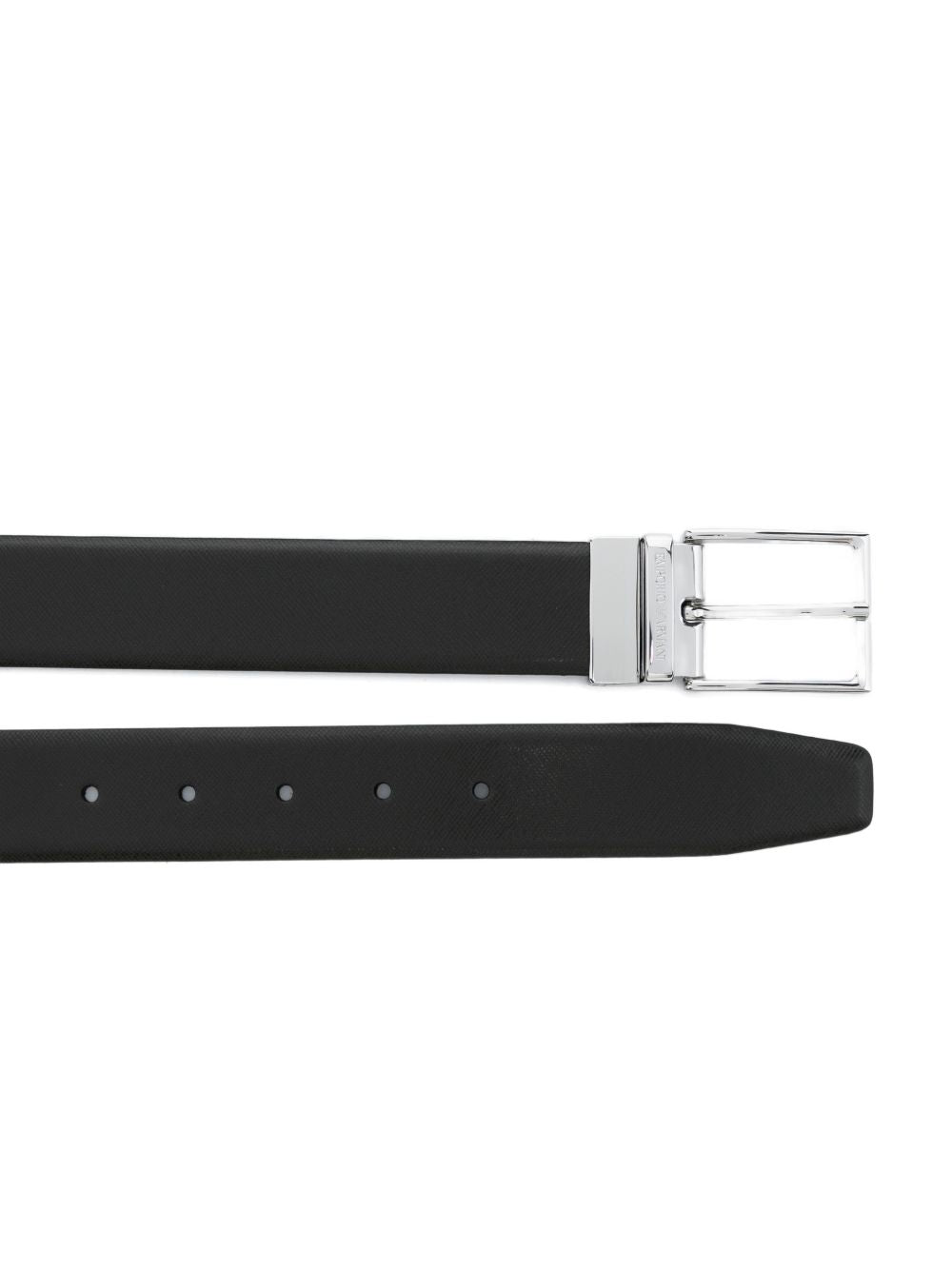 Emporio Armani Exclusive Reversible Saffiano Leather Belt