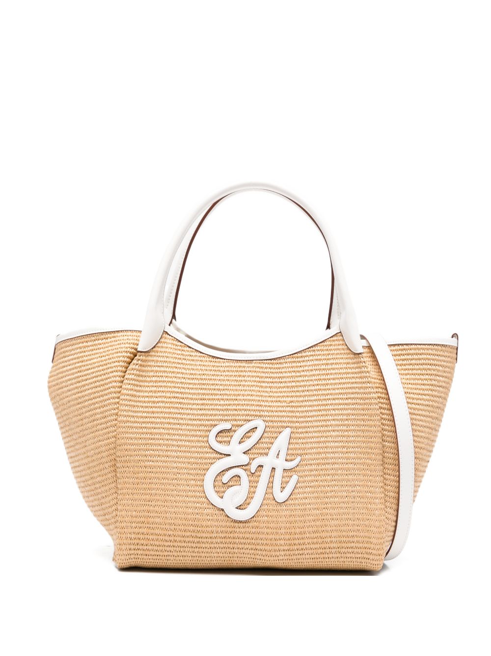 Emporio Armani Woven Straw Medium Shopper Bag - Luxe Marca