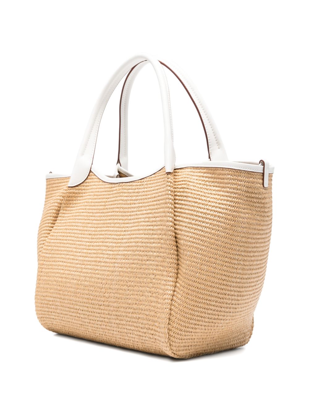 Emporio Armani Woven Straw Medium Shopper Bag