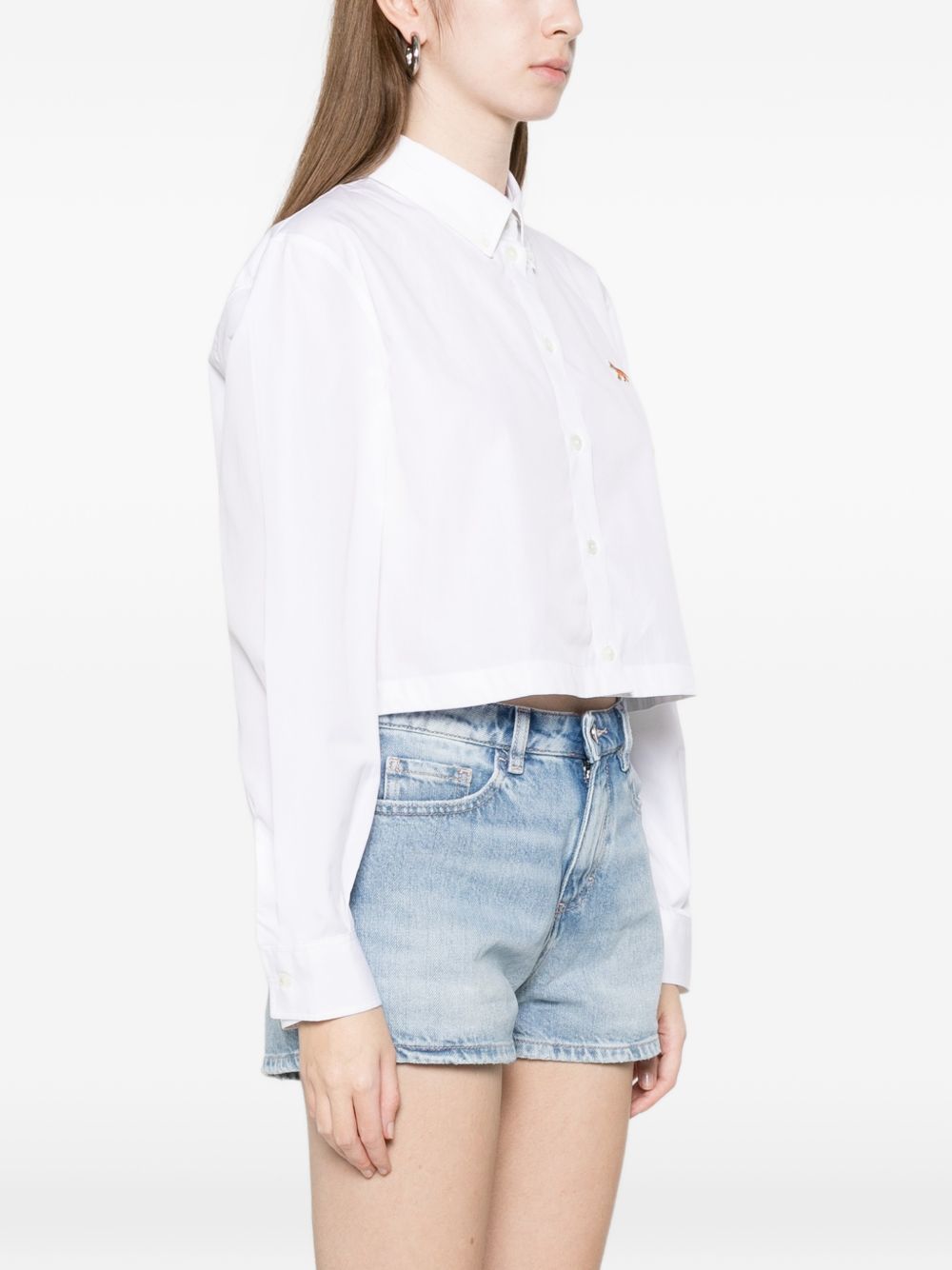 Maison Kitsuné baby fox cropped shirt
