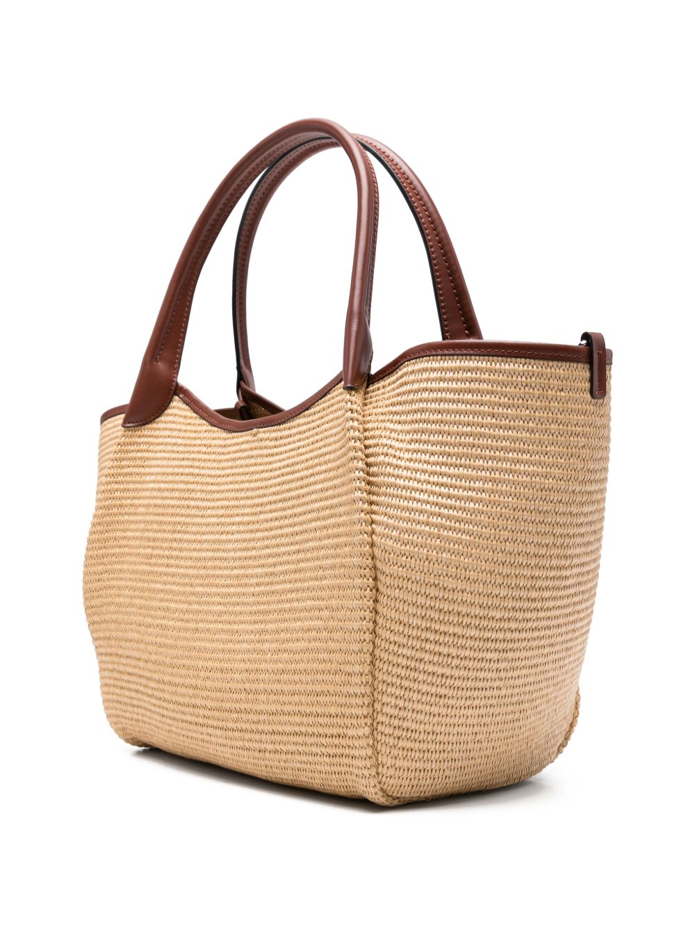 Emporio Armani Woven Straw Medium Shopper Bag
