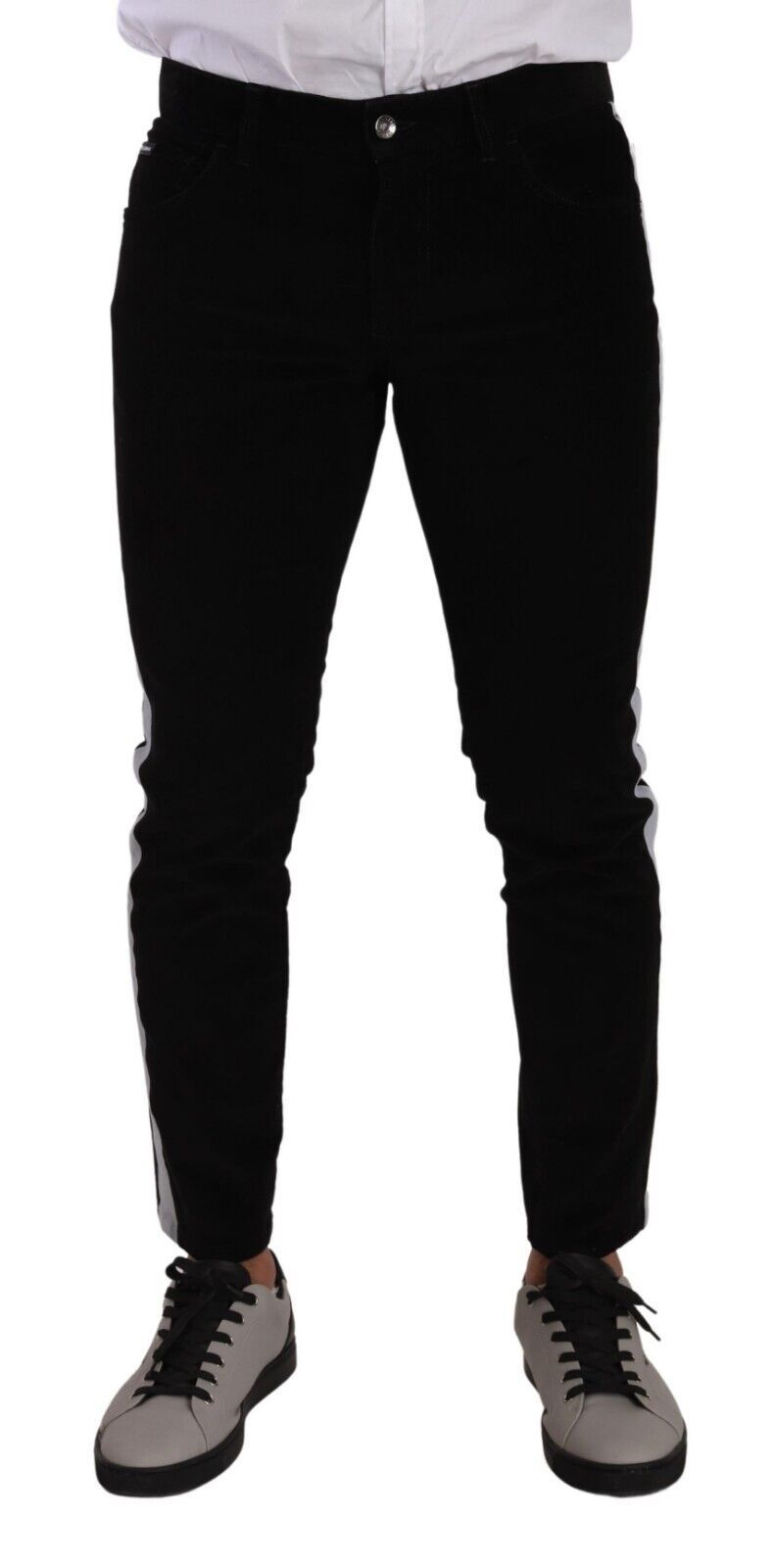 بنطال جينز أسود أنيق من القطن بقصّة Slim-Fit