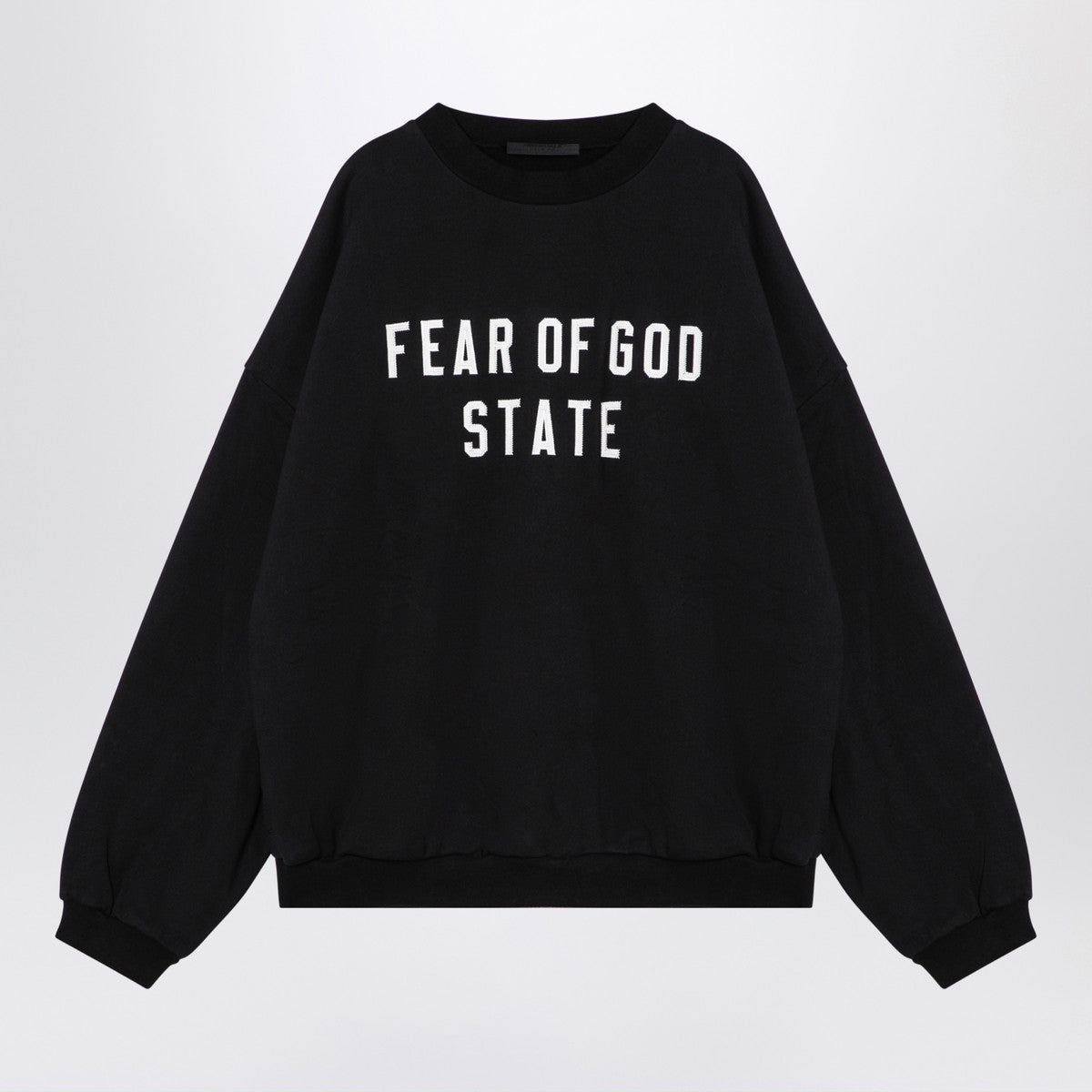 Fear of God Essentials Fear of God Essentials Black sweatshirt with embroidered logo