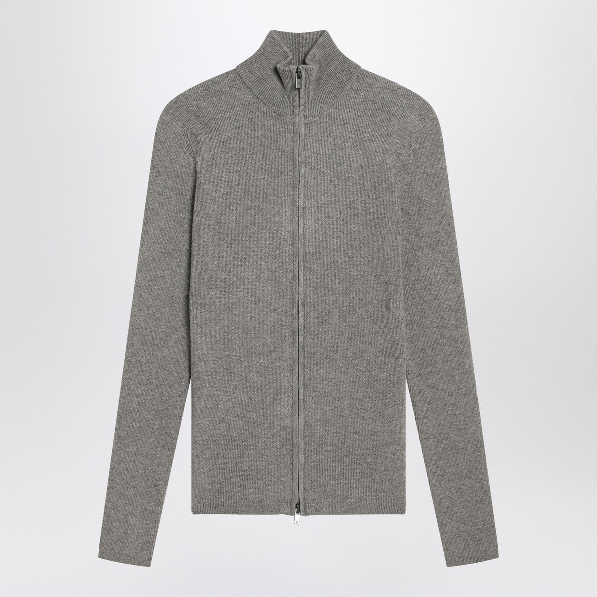 Fear of God Essentials Fear of God Essentials Ribbed grey zip cardigan