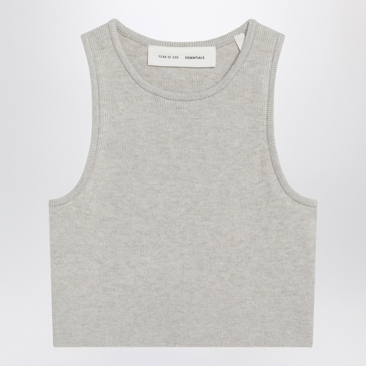 Fear of God Essentials Fear of God Essentials Ribbed greige cropped top
