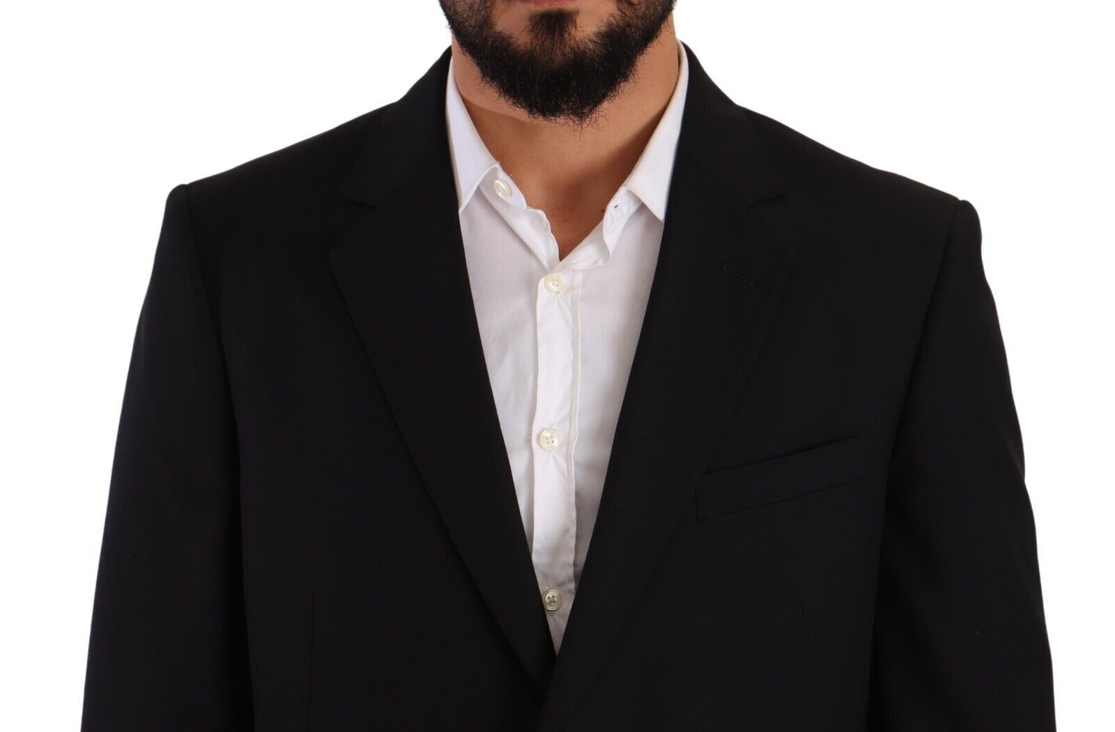 بدلة رسمية من البوليستر الأسود بصدر واحد من دومينيكو تاجلينتي
