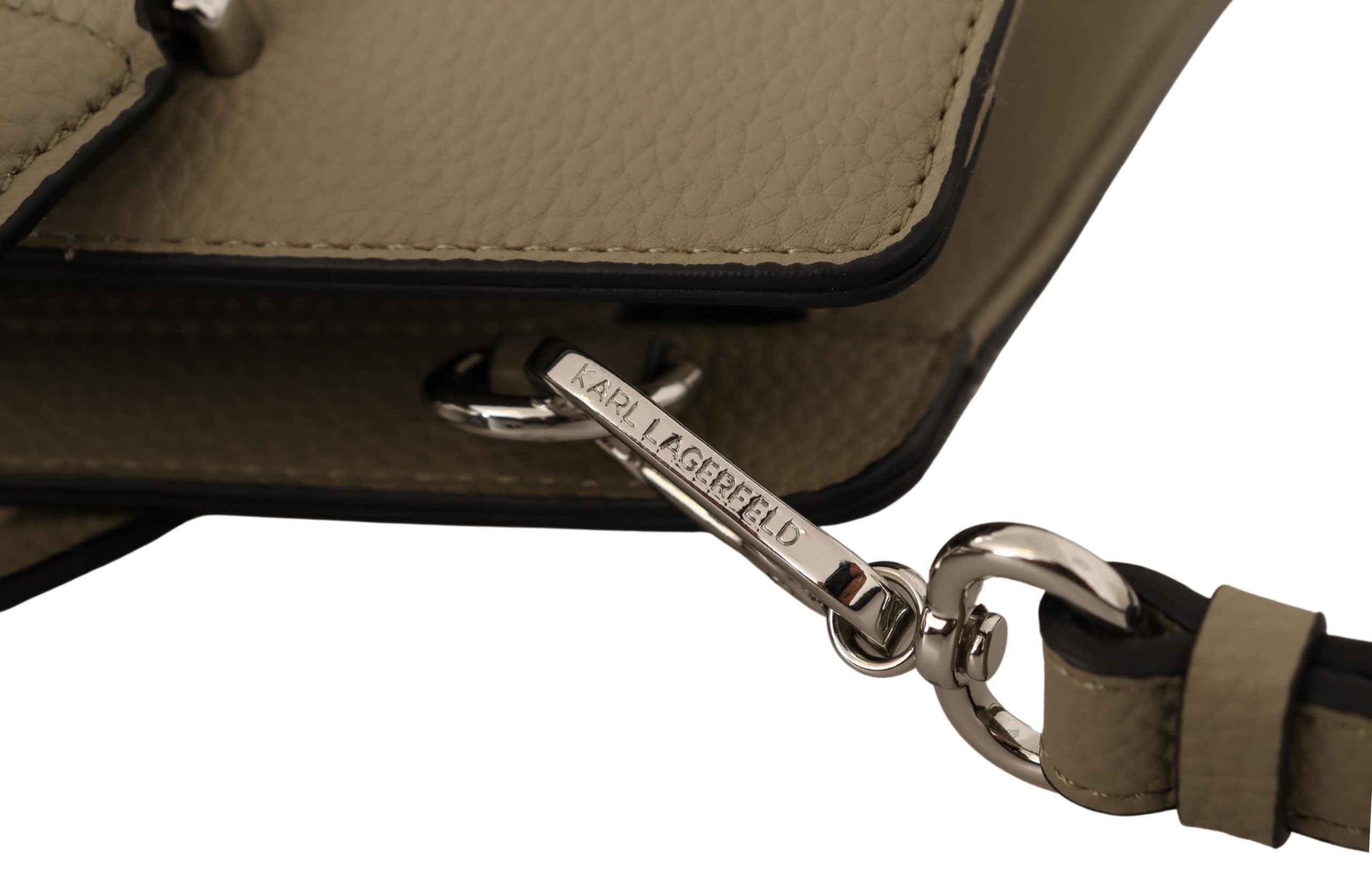 حقيبة كارل لاغرفيلد الجلدية الساحرة باللون الأخضر المريمية