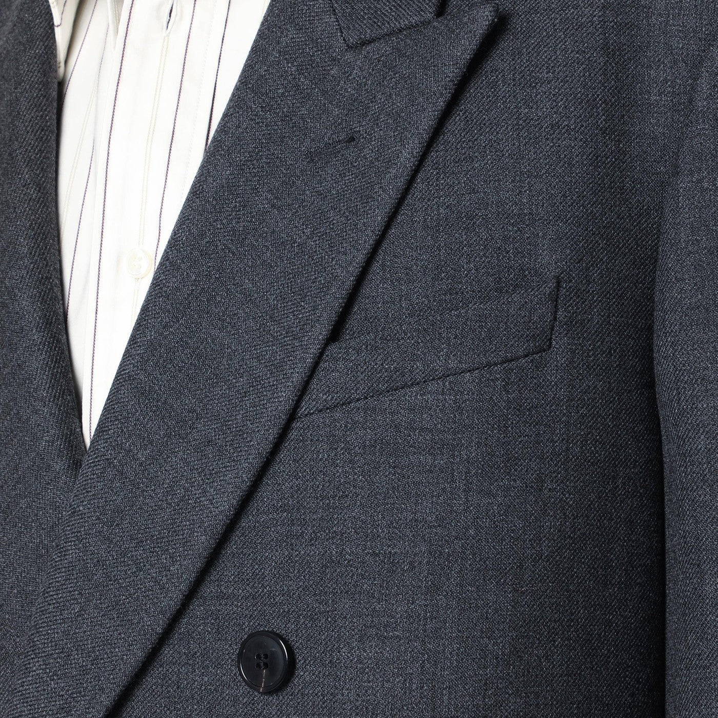 Dries Van Noten Grey double-breasted wool coat