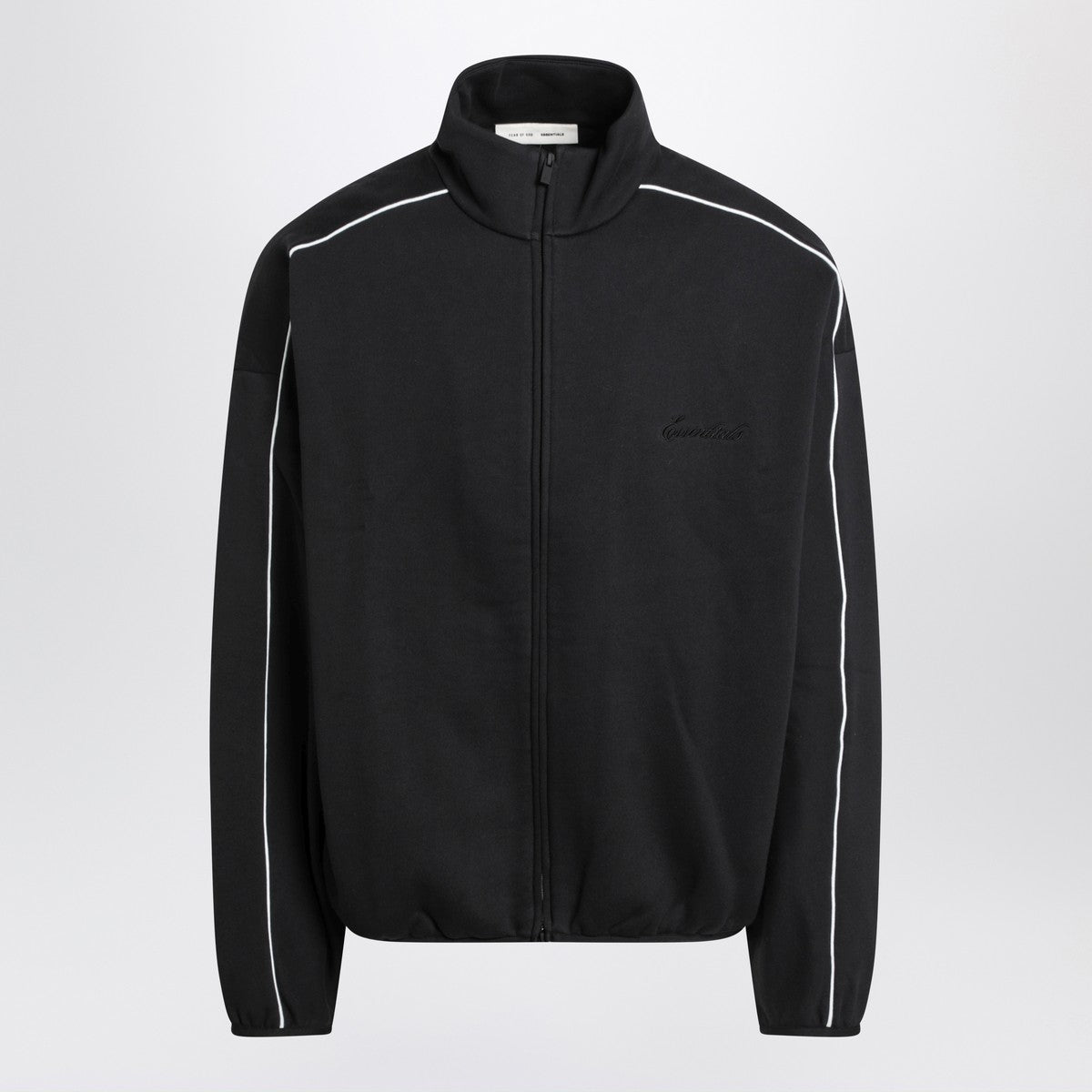 Fear of God Essentials Fear of God Essentials Black zip sweatshirt with contrasting trims