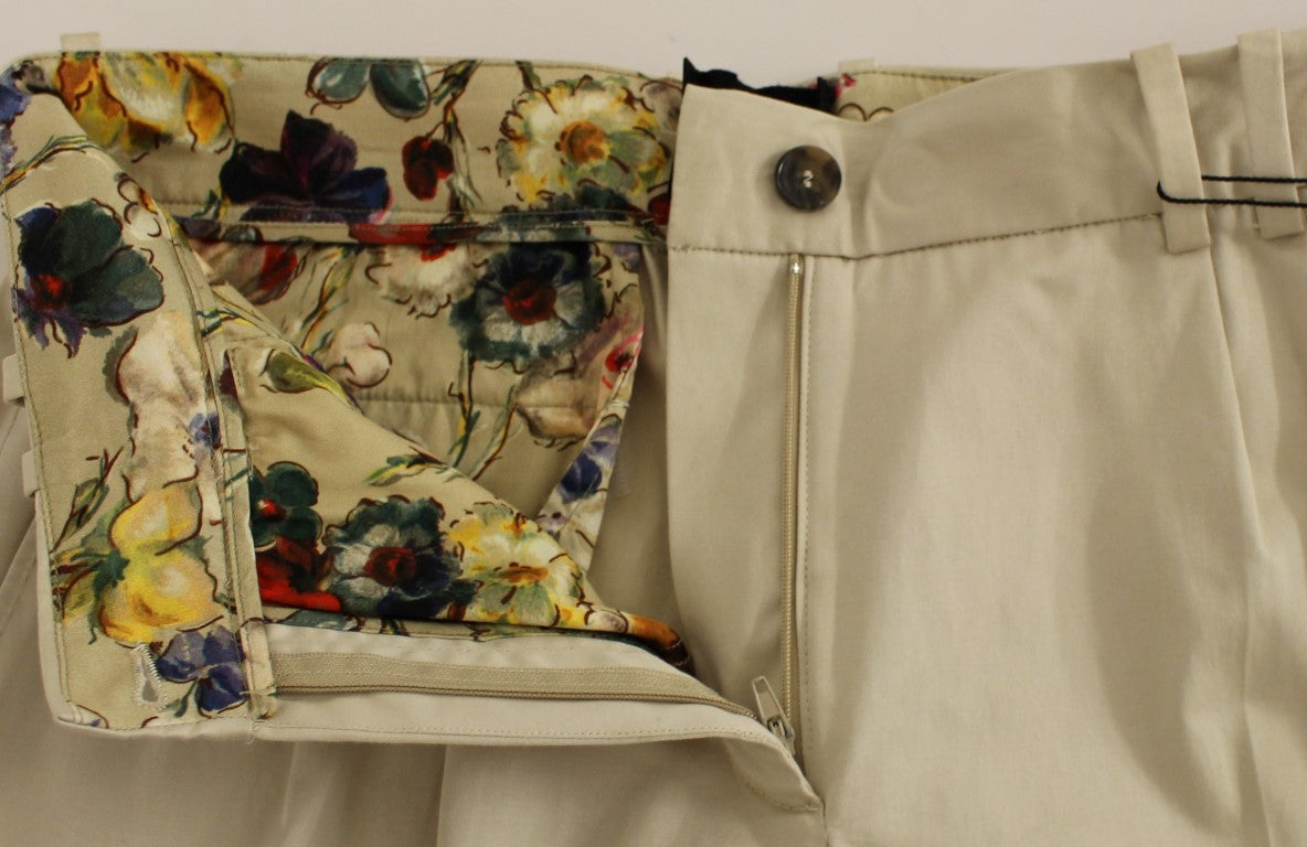 بنطلون شينو قطني بيج من دولتشي آند غابانا