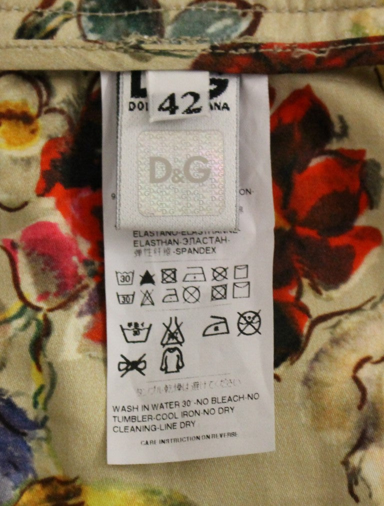 بنطلون شينو قطني بيج من دولتشي آند غابانا