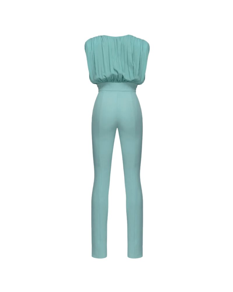 PINKO Green Jumpsuit back view slim fit