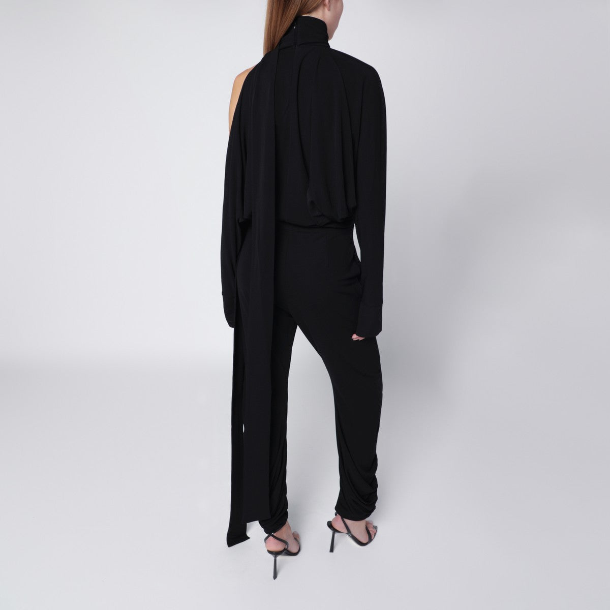 Francesco Murano Francesco Murano Black one-shoulder blouse