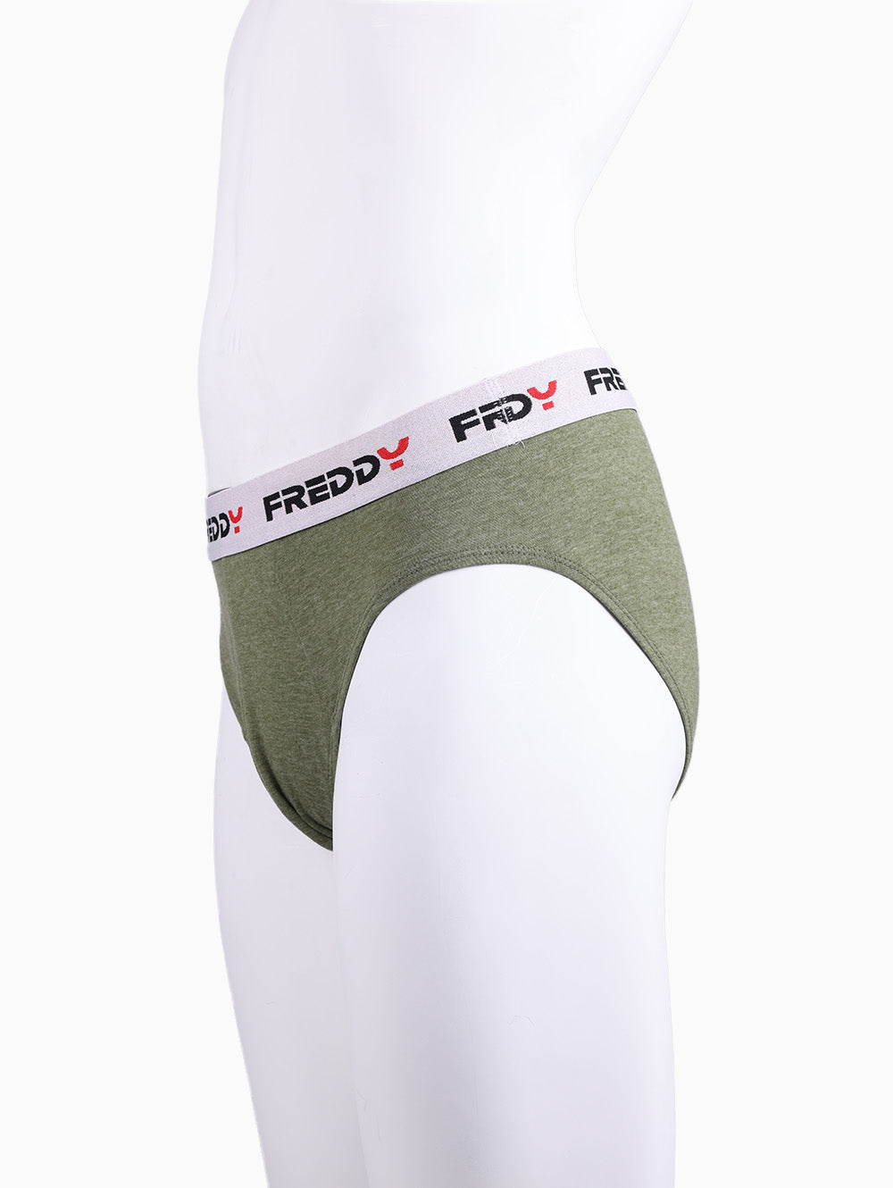 Basic Brief with Placed Print – Pesto Green