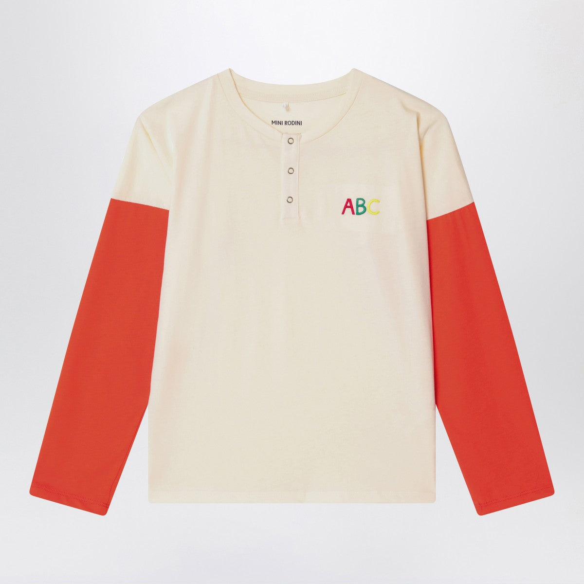 Mini Rodini Mini Rodini Light beige T-shirt in organic cotton