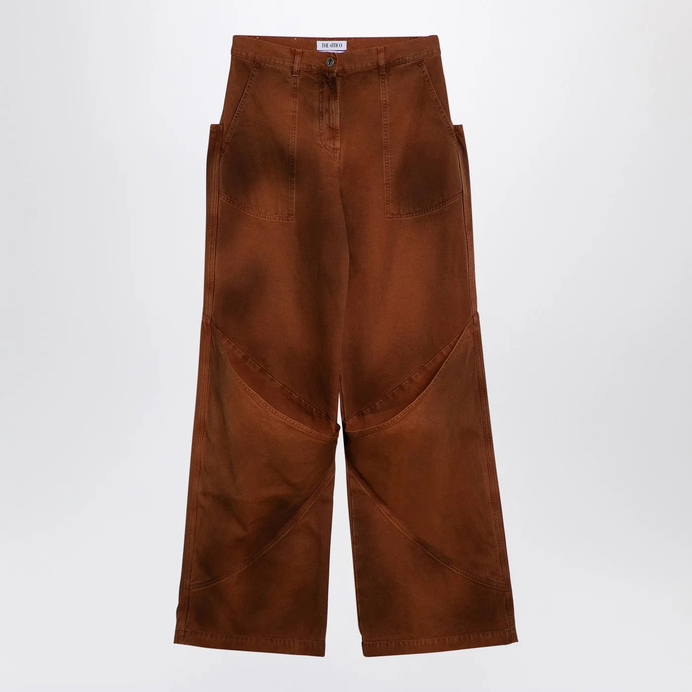 The Attico Brown shaded baggy jeans