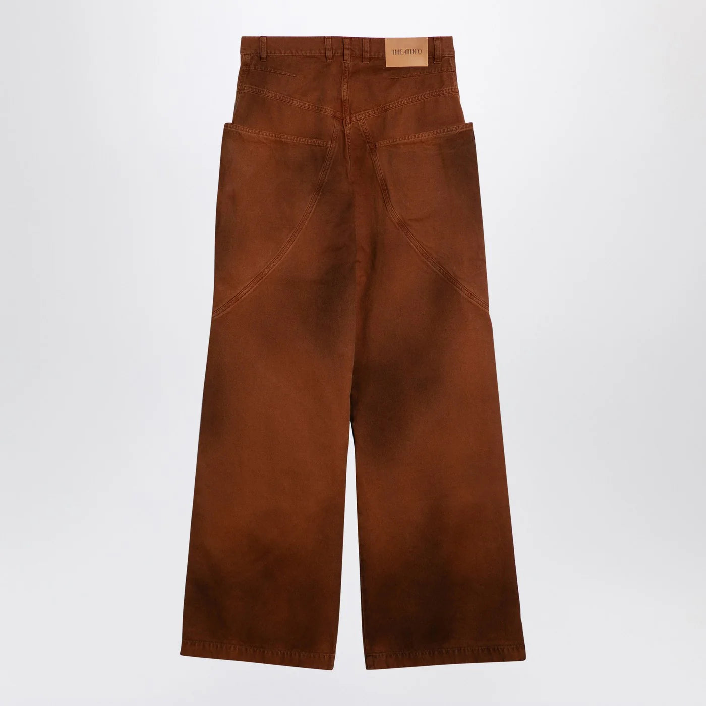 The Attico Brown shaded baggy jeans