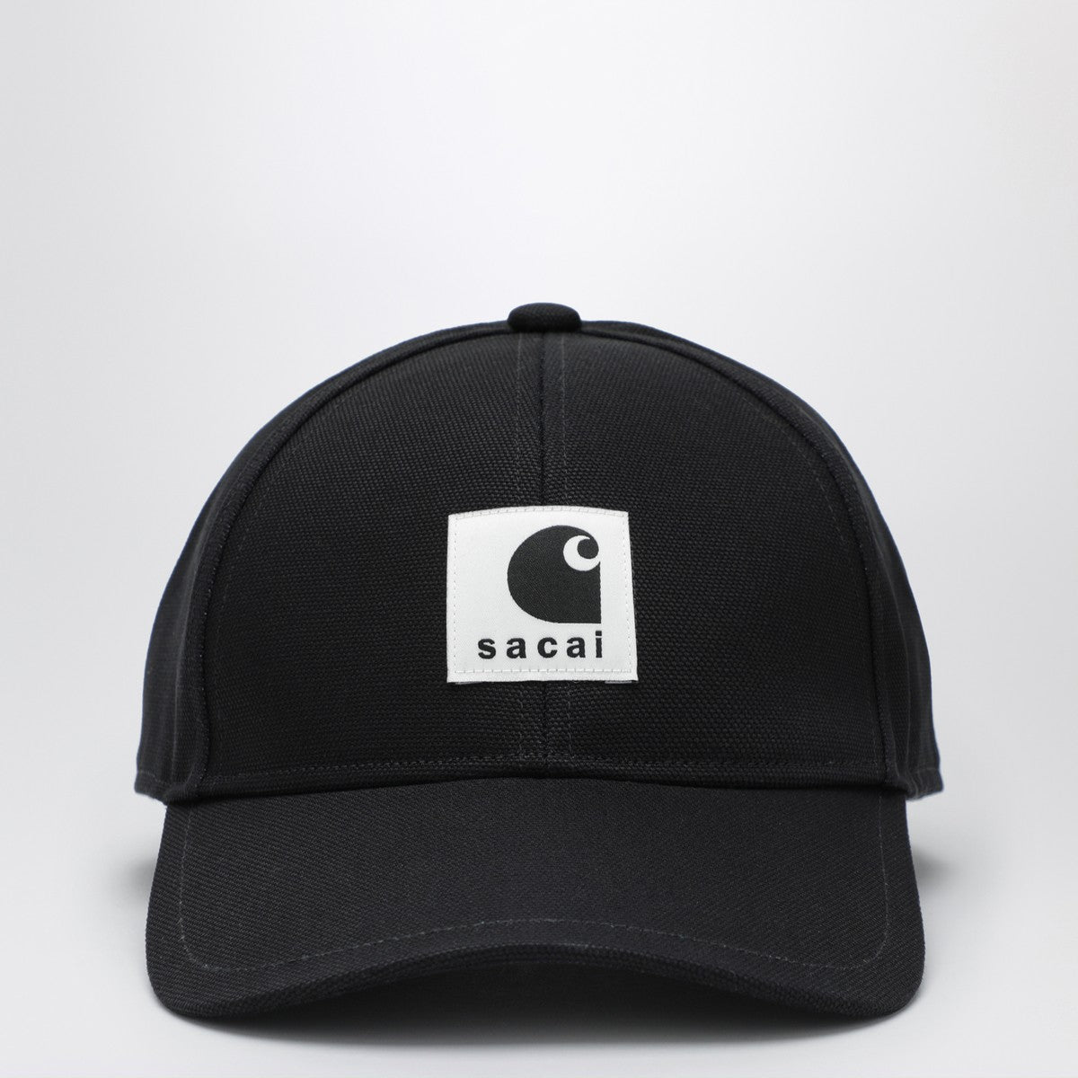Sacai x Carhartt WIP Sacai x Carhartt WIP Black baseball cap with logo patch