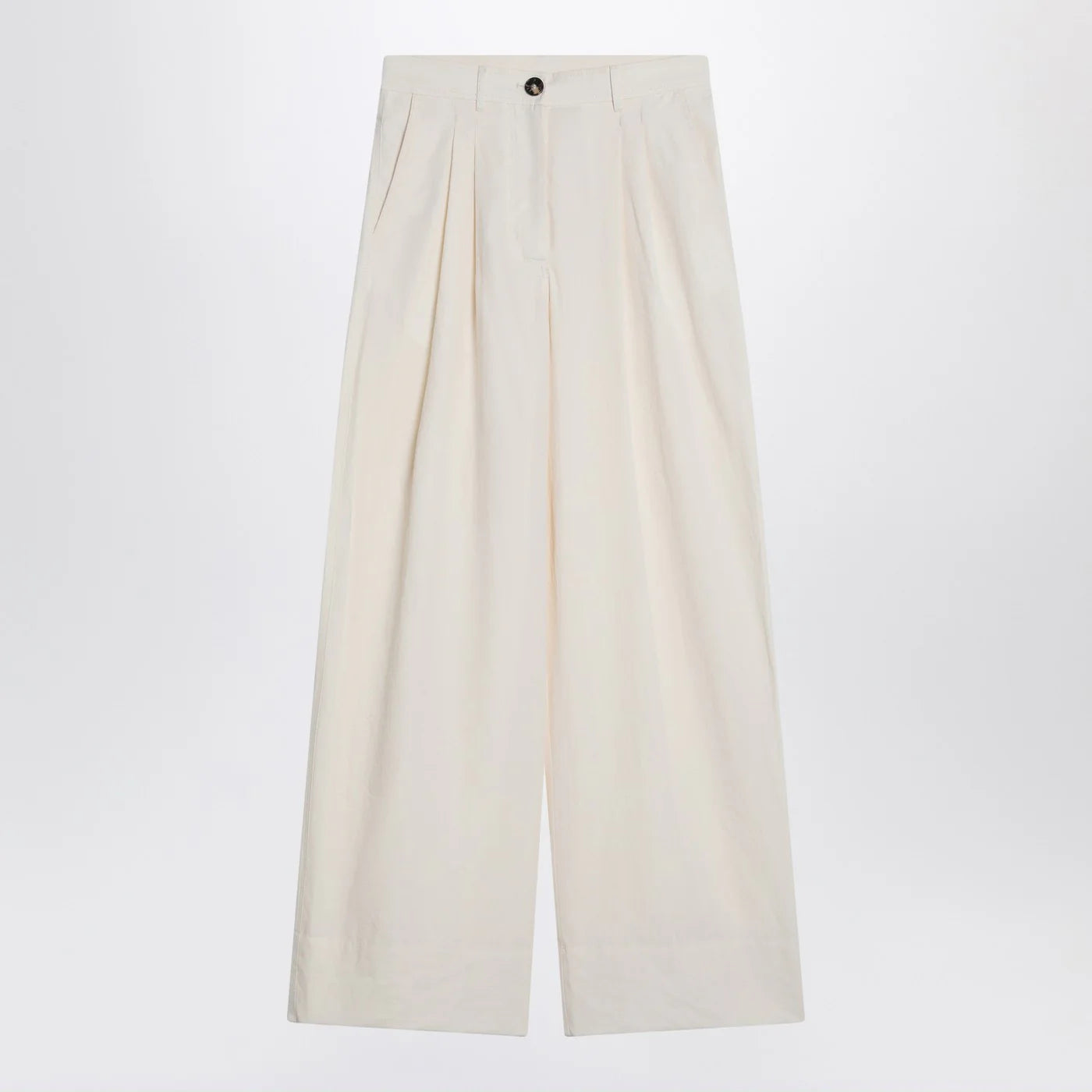 MKDT Studio Wide écru trousers in cotton